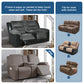 MMAMYZK-Recliner Loveseat Sofa Slipcover with Console Reclining Couch Cover