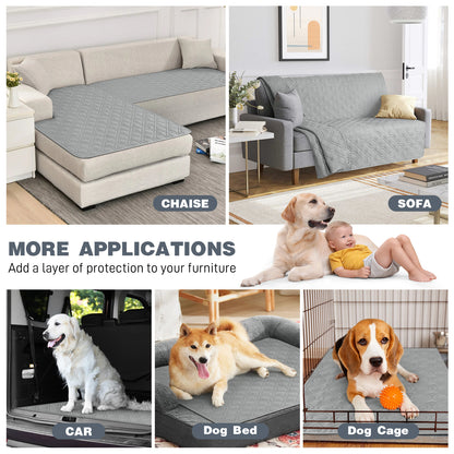 TAOCOCO Reversible Sofa Bed Cover, Sofa Covers, Couch Cover Furniture Protector Sofa Slipcovers suit for Queen Size Bed/Mattress /Big Sofa (Pale Grey, 175*210cm)