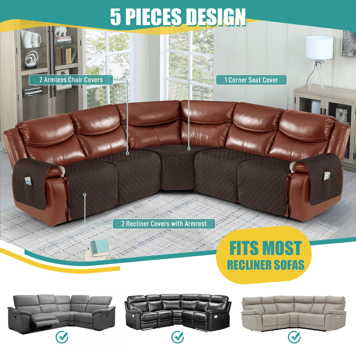 Waterproof Recliner Sectional Couch Covers