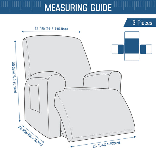 TAOCOCO Recliner Chair Cover, Stretch Sofa Cover 1 Seater With Arm Rest, Couch Cover Soft, Machine Washable Recliner Sofa Protector (Chocolate, 1 seater plus)