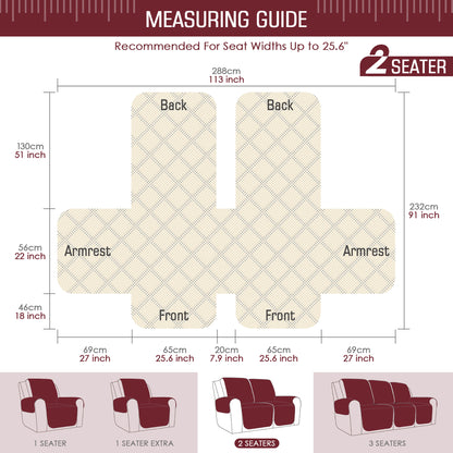 TAOCOCO Recliner Sofa Covers for 2/3 seat Couch