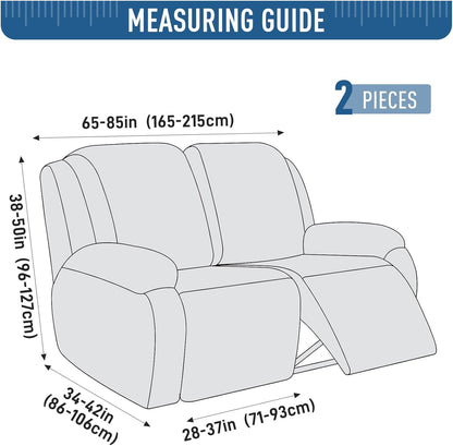 Stretch 3 Pieces Recliner Chair Covers - 1 Seater / 1 XL Seater / 2 Seater /2 XL Seater / 3 Seater