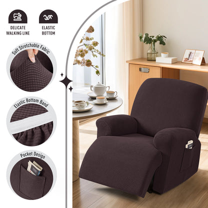 TAOCOCO Oversized 1-Seater Stretch Recliner Cover, Soft Jacquard Couch Protector