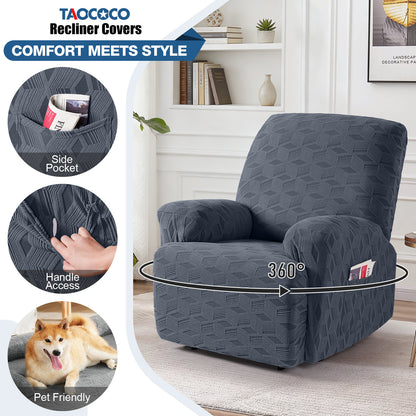 TAOCOCO Stretch Recliner Chair Covers Pet Friendly- 1 Seater / 1 XL Seater / 2 Seater /2 XL Seater / 3 Seater