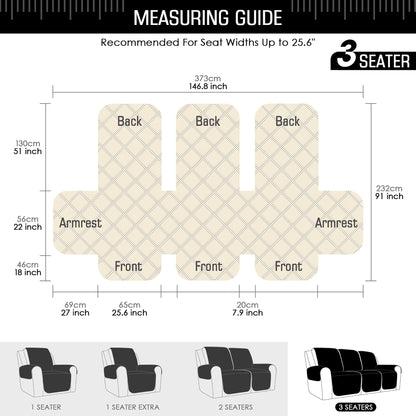 TAOCOCO Recliner Sofa Covers for 2/3 seat Couch