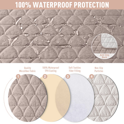 TAOCOCO 100% Waterproof Loveseat Recliner Covers
