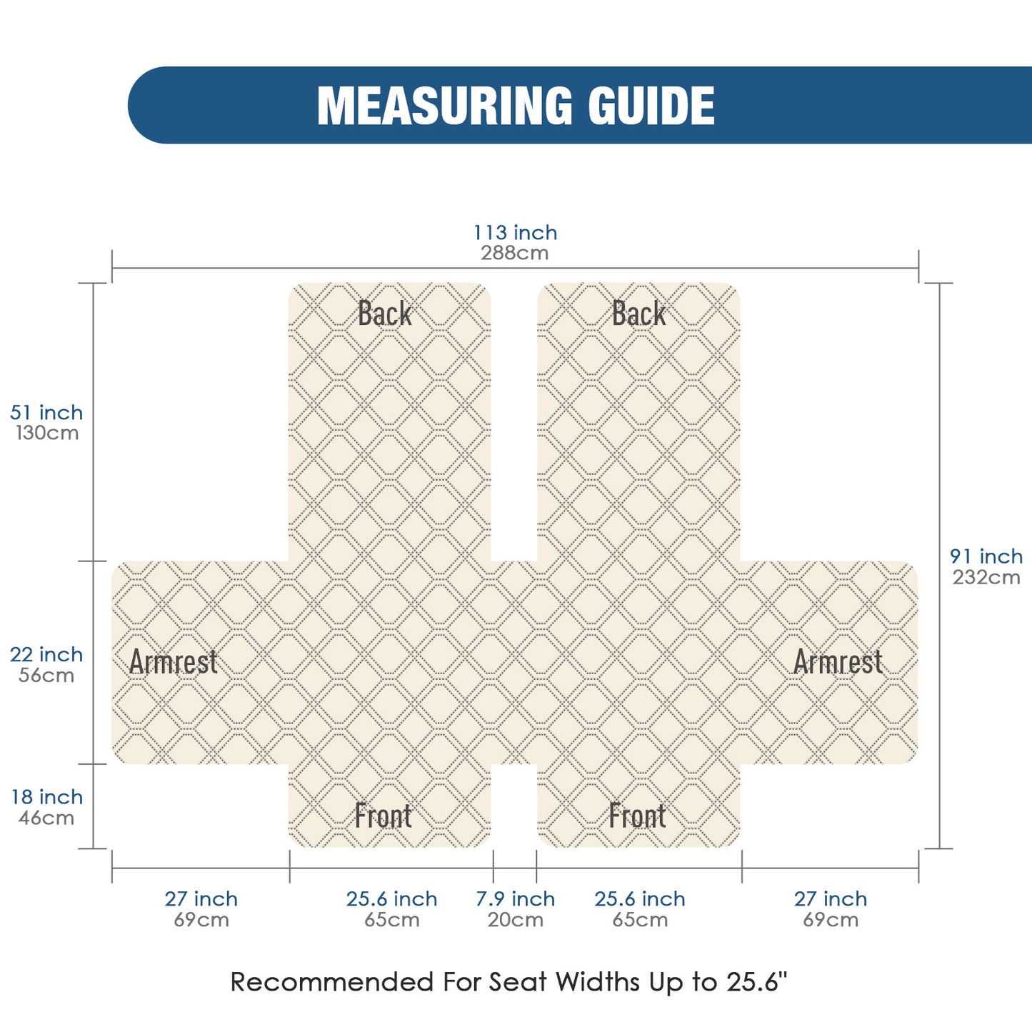 TAOCOCO 2 Seater Recliner Sofa Cover - Waterproof & Anti-Slip Armchair Slipcover - Reclining Chair Protector with Storage Pockets - Washable Furniture Cover for Dogs & Cats (Light Grey)