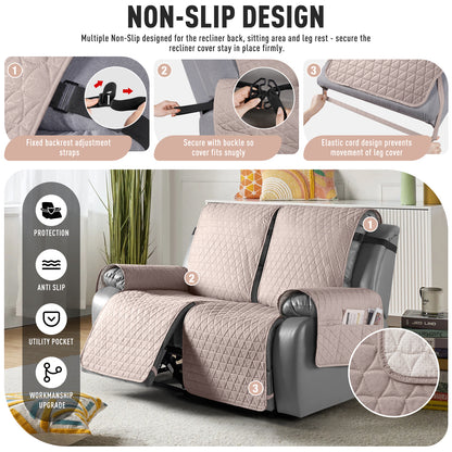 TAOCOCO 100% Waterproof Loveseat Recliner Covers