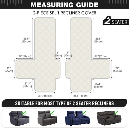 TAOCOCO Non-Slip Waterproof Recliner Sofa Covers