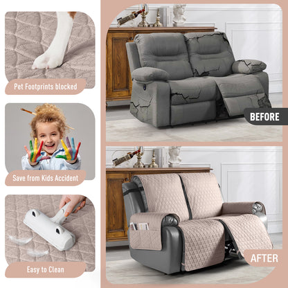 TAOCOCO 100% Waterproof Loveseat Recliner Covers