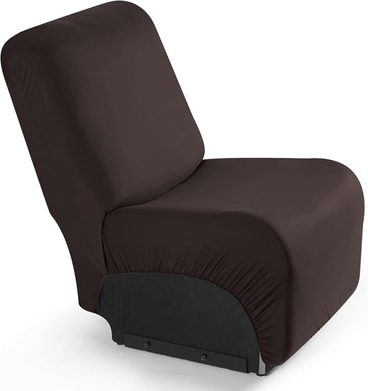 1 Seat Armless Polyester Fabric Seat Slipcover for Recliner Sofa Covers