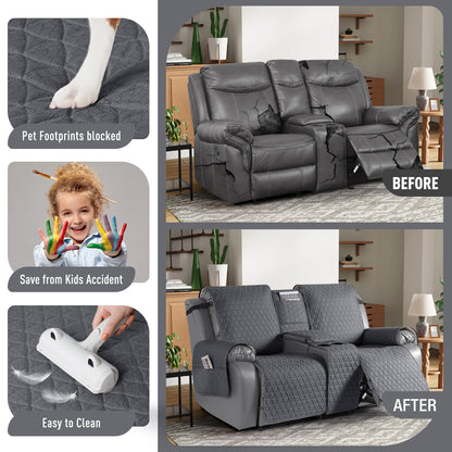 TAOCOCO 100% Waterproof Loveseat Recliner Covers with Console