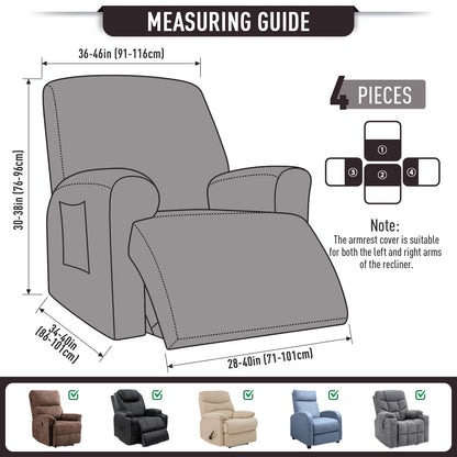 TAOCOCO Oversized 1-Seater Stretch Recliner Cover, Soft Jacquard Couch Protector