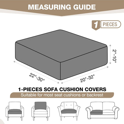 TAOCOCO 1 Piece Polyester Couch Cushion Covers for 1 /2/3 Seater Cushion Covers