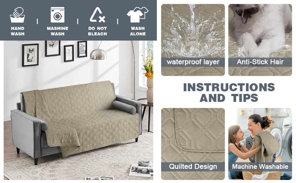 TAOCOCO Chair Waterproof Sofa Covers,Furniture Sofa Couch Protector for Pets