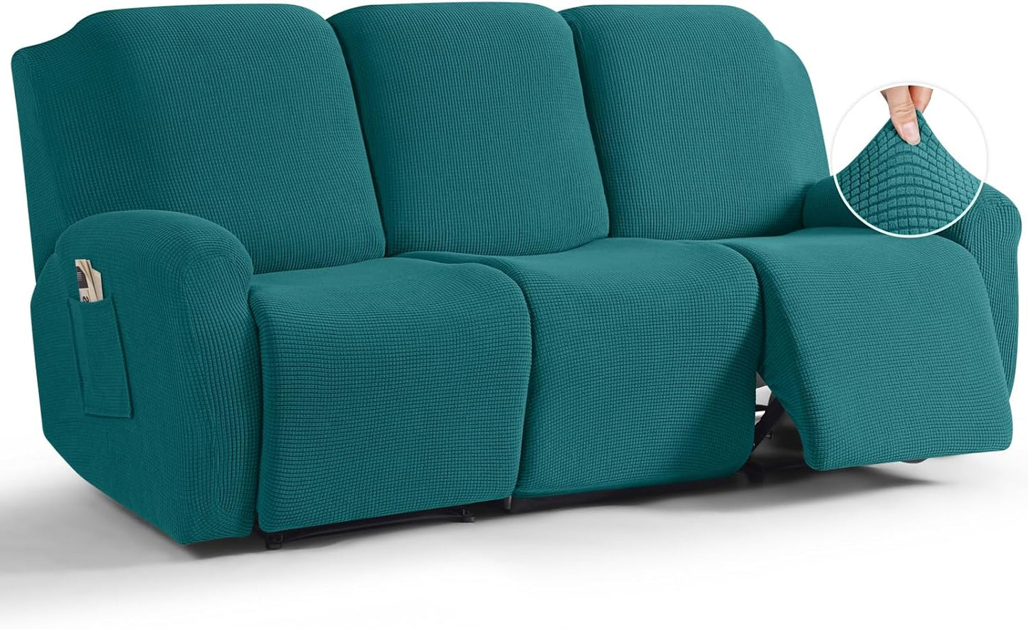 TAOCOCO Recliner Cover 8-Pieces Stretch Recliner Cover-3 Seat