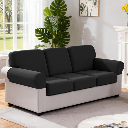 TAOCOCO Sofa Arm Covers 2 Pieces Stretch Armrest Cover for 3 Cushion Sofa Sectional L Shape Couch
