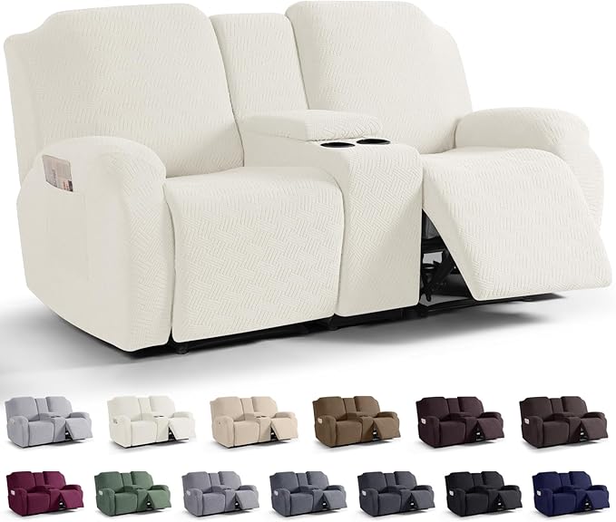 Loveseat Recliner Covers with Middle Console