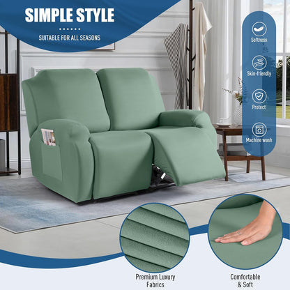 2-Piece  Stretch Polyester Covers for  Recliners - 2 seat