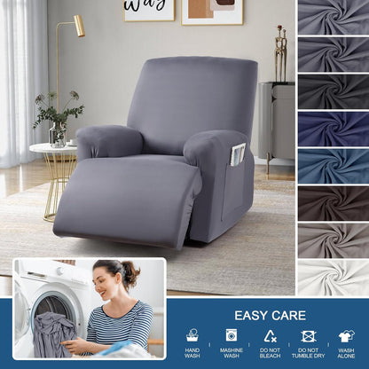 Recliner Chair Covers 4-Pieces for Oversized Recliner - 1 seat