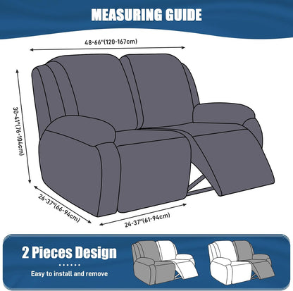 2-Piece  Stretch Polyester Covers for  Recliners - 2 seat