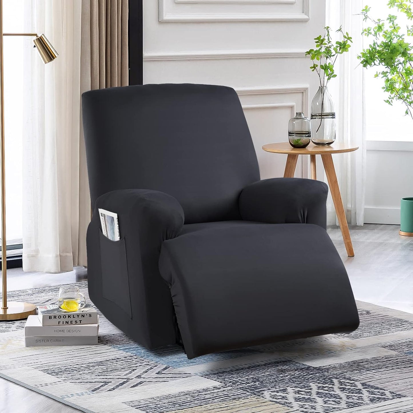 Recliner Chair Covers 4-Pieces for Oversized Recliner - 1 seat