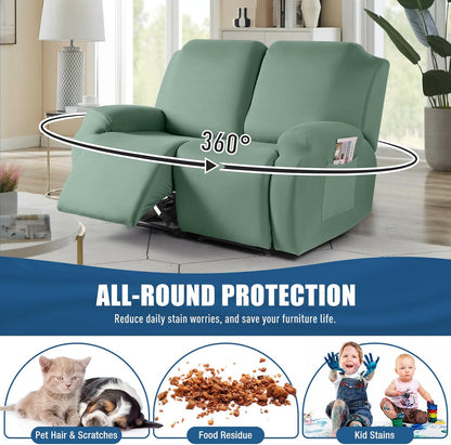 2-Piece  Stretch Polyester Covers for  Recliners - 2 seat
