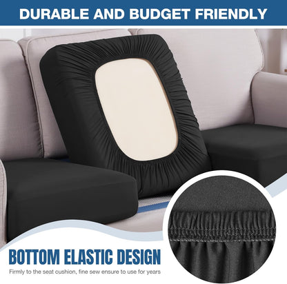 TAOCOCO Sofa Arm Covers 2 Pieces Stretch Armrest Cover for 3 Cushion Sofa Sectional L Shape Couch