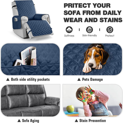 TAOCOCO 100% Waterproof Non-Slip 1-Seater Recliner Chair Cover - 28 Inch