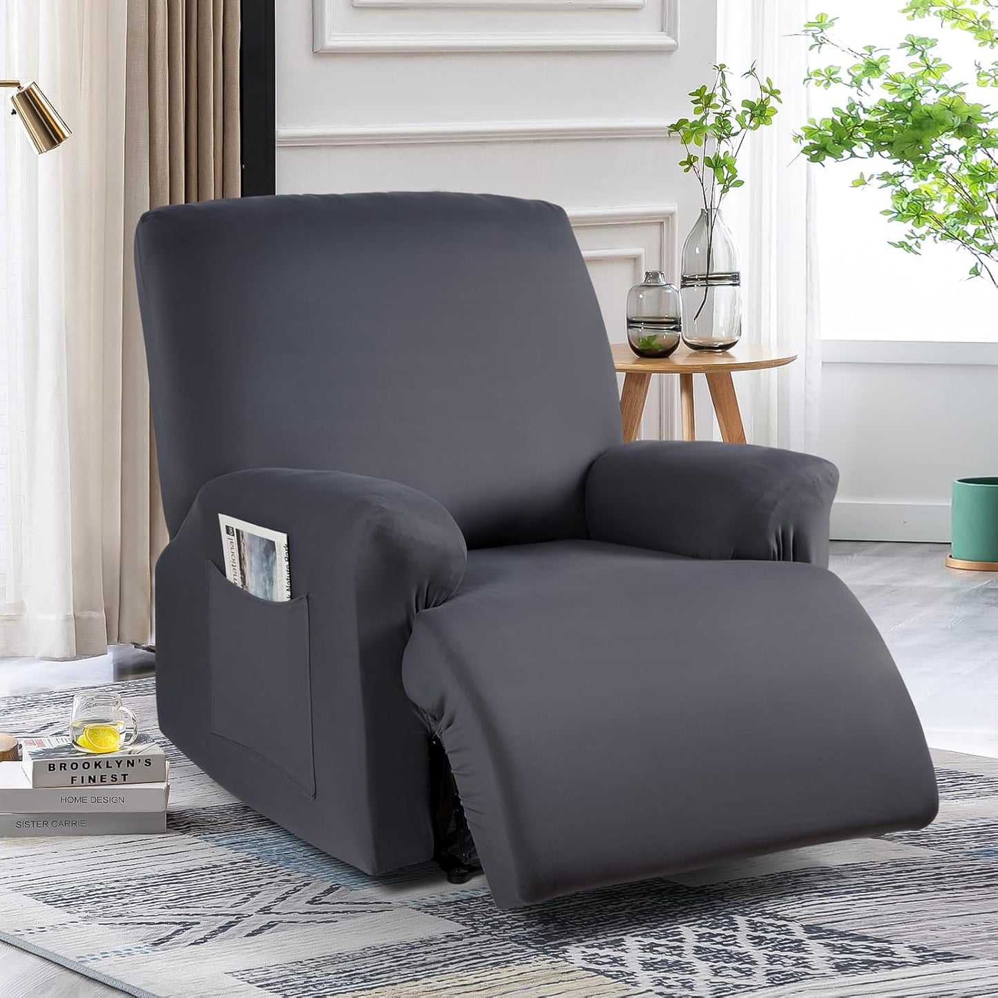 Recliner Chair Covers 4-Pieces for Oversized Recliner - 1 seat