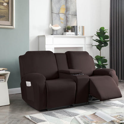 1 Seat Armless Polyester Fabric Seat Slipcover for Recliner Sofa Covers
