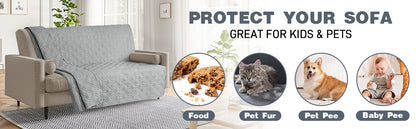 TAOCOCO Reversible Sofa Bed Cover, Sofa Covers, Couch Cover Furniture Protector Sofa Slipcovers suit for Queen Size Bed/Mattress /Big Sofa (Pale Grey, 175*210cm)