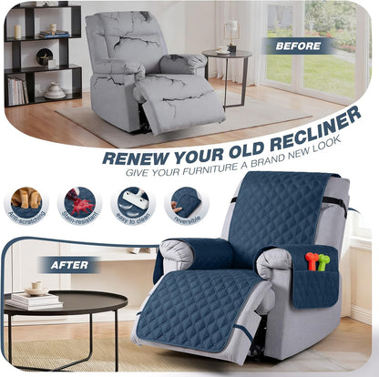 TAOCOCO 100% Waterproof 1-Seater Recliner Cover, 25 Inch