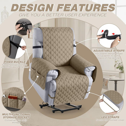 TAOCOCO 100% Waterproof 1-Seater Recliner Cover, 28 Inch