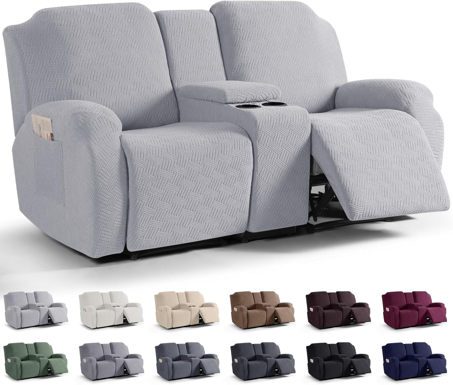 Loveseat Recliner Covers with Middle Console
