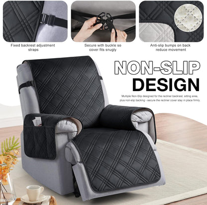 TAOCOCO 100% Waterproof Velvet 1-Seater Recliner Chair Cover-23.6inch