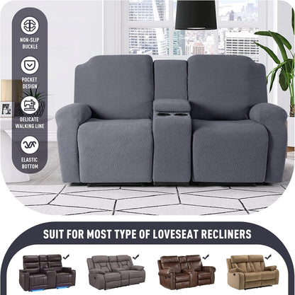 Loveseat Recliner Covers with Middle Console