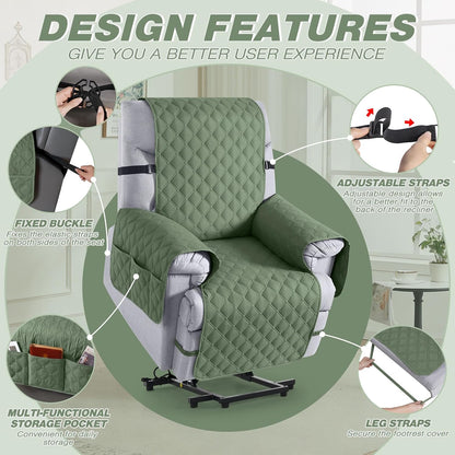 TAOCOCO 100% Waterproof 1-Seater Recliner Cover, 22 Inch