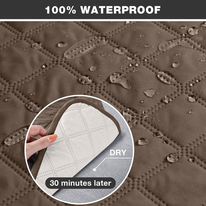 TAOCOCO 100% Waterproof 3-Seater 1-Piece Recliner Couch Cover