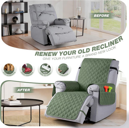 TAOCOCO 100% Waterproof 1-Seater Recliner Cover, 22 Inch