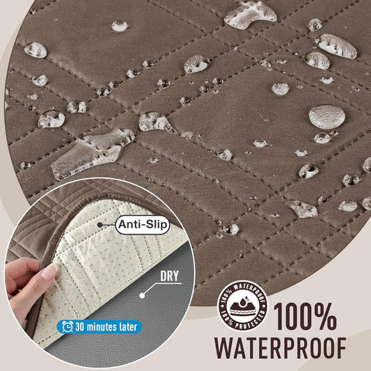 TAOCOCO 100% Waterproof 3-Seater Pet Couch Cover with Non-Slip Backing- 67.3 Inch