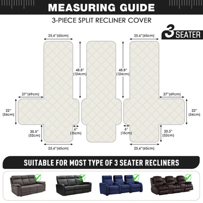 TAOCOCO Non-Slip Waterproof Recliner Sofa Covers