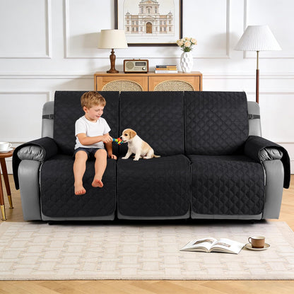 TAOCOCO 100% Waterproof 3-Seater Recliner Couch Cover with Leg Straps, Reversible Washable Furniture Protector for Pets & Kids