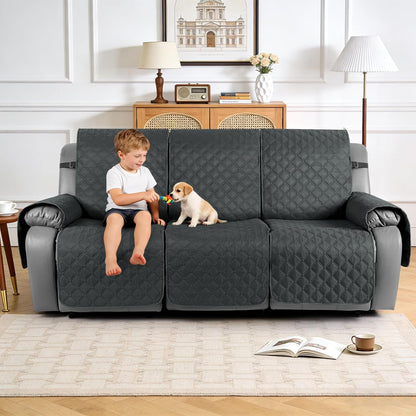 TAOCOCO 100% Waterproof 3-Seater Recliner Couch Cover with Leg Straps, Reversible Washable Furniture Protector for Pets & Kids