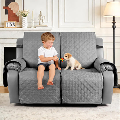 TAOCOCO 100% Waterproof 2-Seater Recliner Cover with Leg Straps, Reversible Washable Pet Sofa Protector