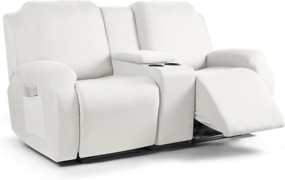 Stretch Recliner Loveseat Covers with Console 4 Piece Recliner Chair Covers