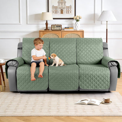 TAOCOCO 100% Waterproof 3-Seater Recliner Couch Cover with Leg Straps, Reversible Washable Furniture Protector for Pets & Kids