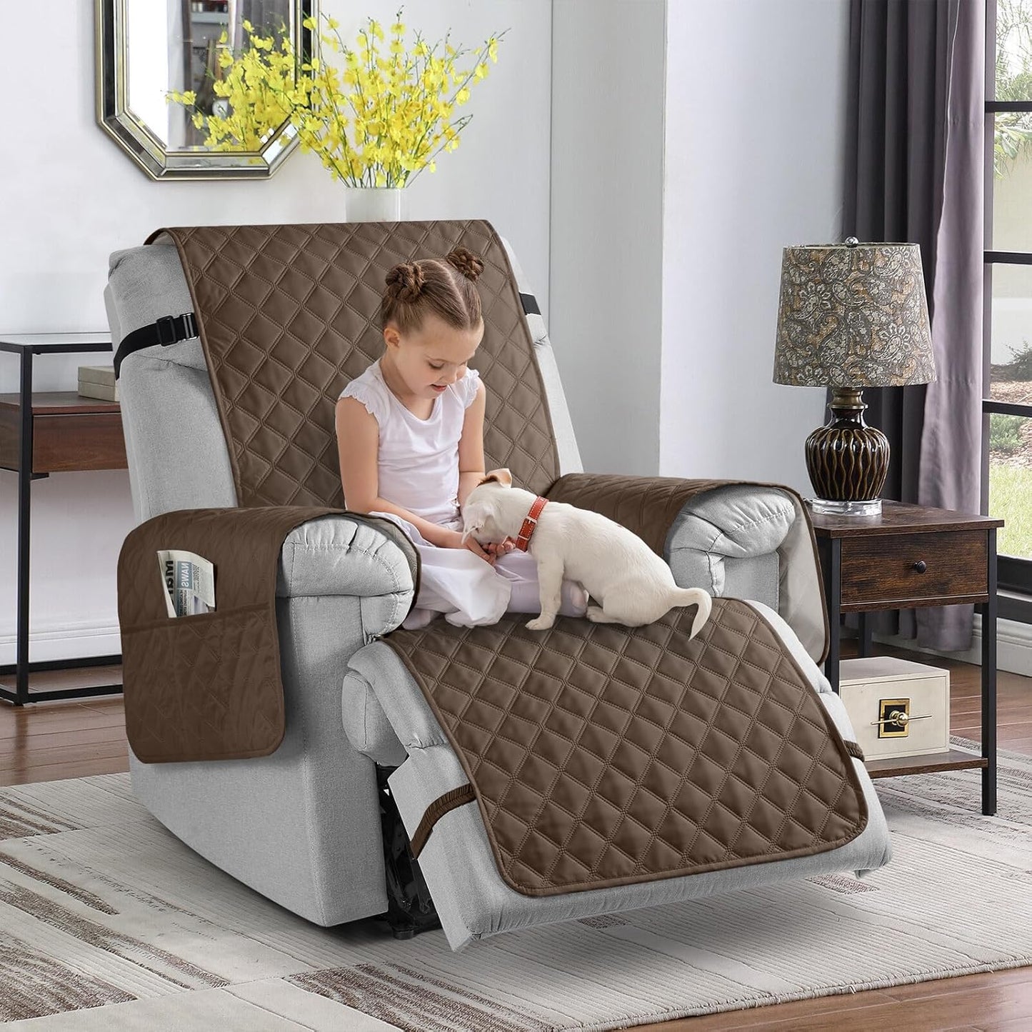 TAOCOCO 100% Waterproof Non-Slip 1-Seater Recliner Chair Cover - 28 Inch