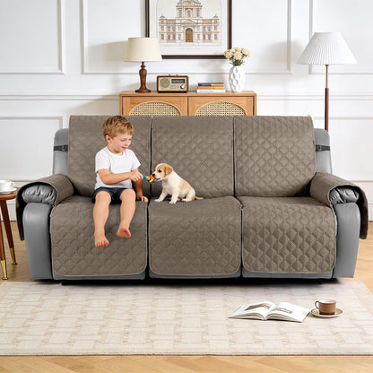 TAOCOCO 100% Waterproof 3-Seater Recliner Couch Cover, Reversible Washable Furniture Protector for Pets & Kids