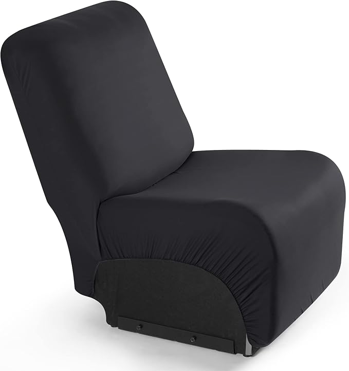 taococo armless 1-seat recliner slipcover for home decor in black